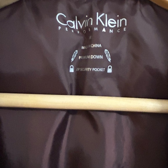 Calvin Klein Burgundy and Black Quilted Vest - Picture 2 of 8